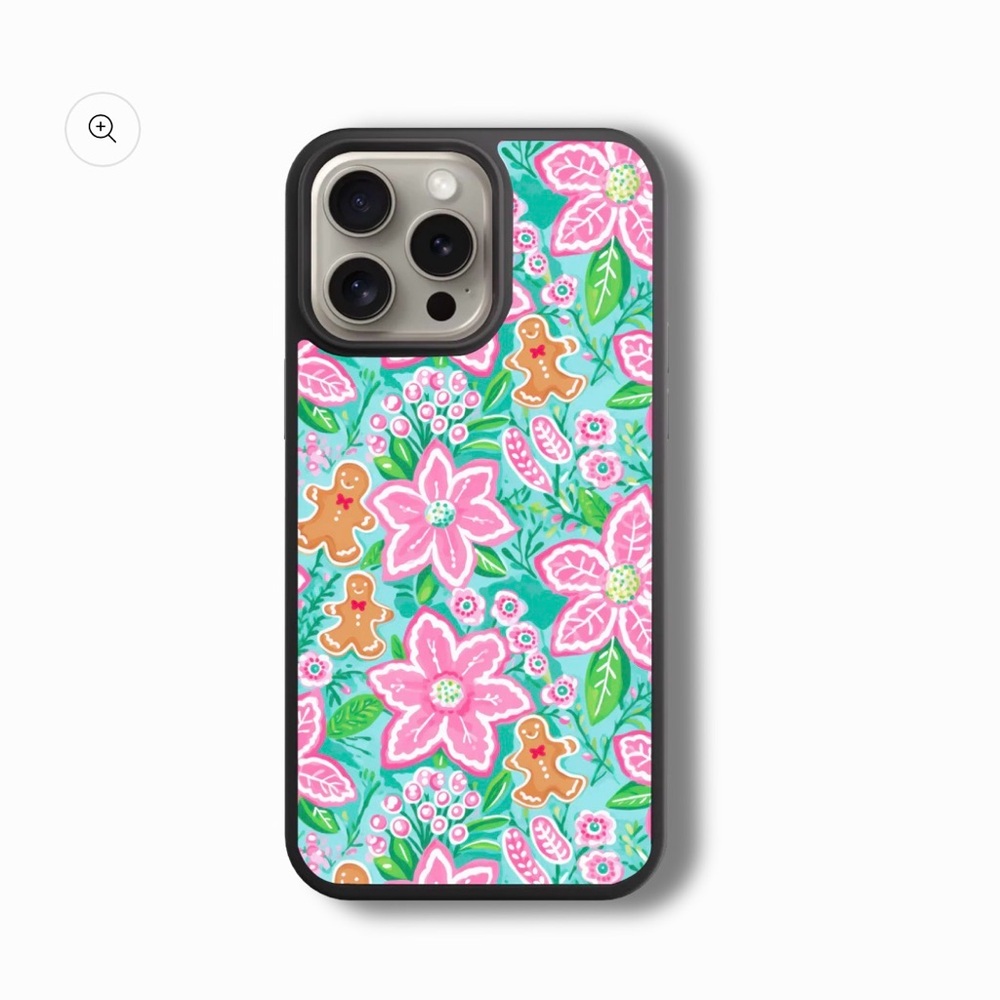 Floral Pattern Phone Case - Pink and Green